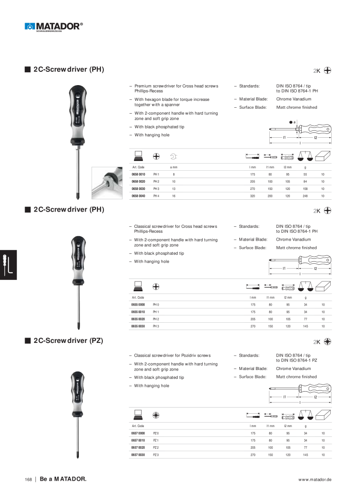 Matador Tool Catalogue NR.: 149 - Side 168