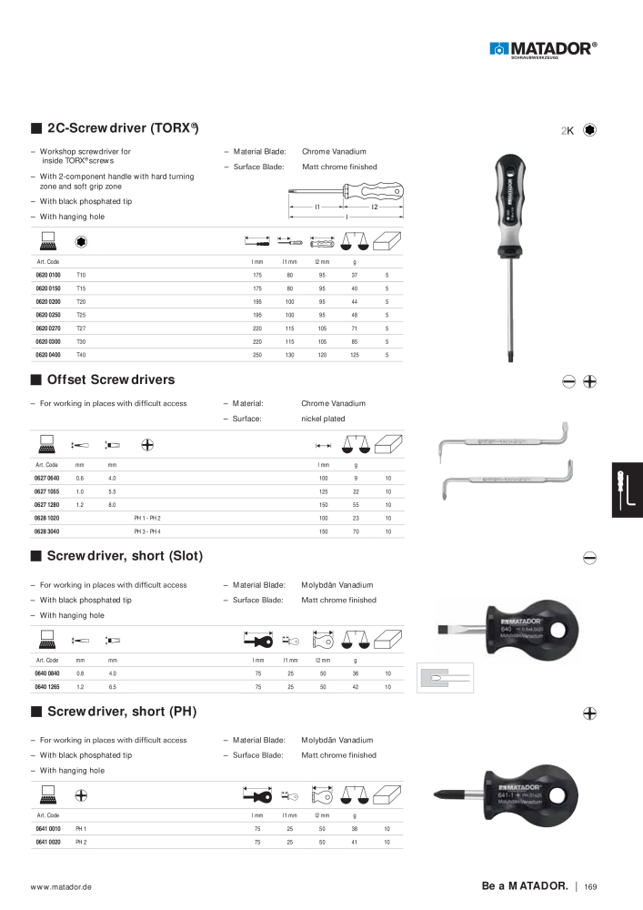 Matador Tool Catalogue NO.: 149 - Page 169