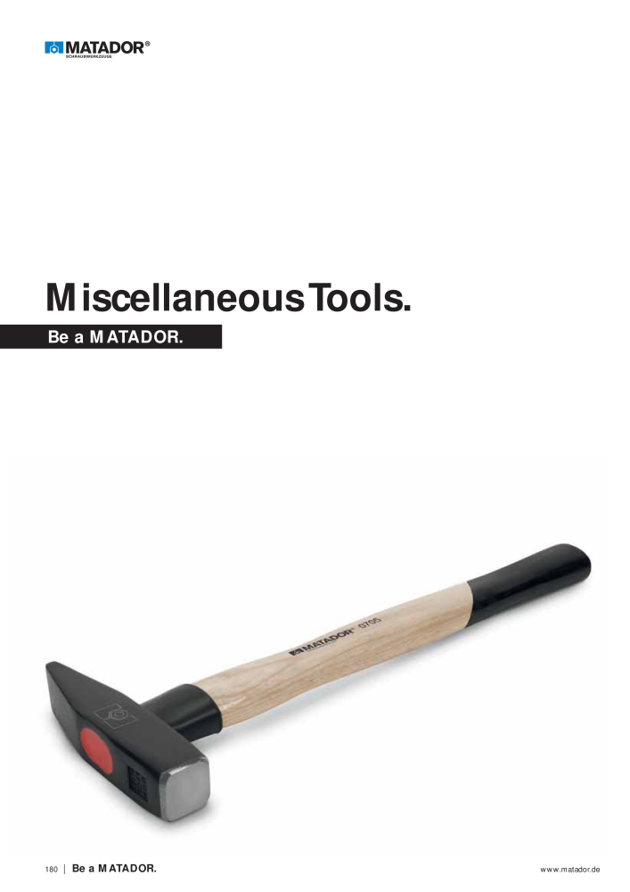 Matador Tool Catalogue NR.: 149 - Side 180