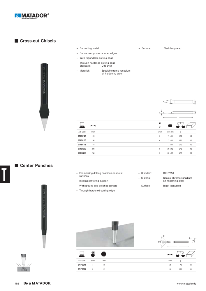 Matador Tool Catalogue NR.: 149 - Seite 192