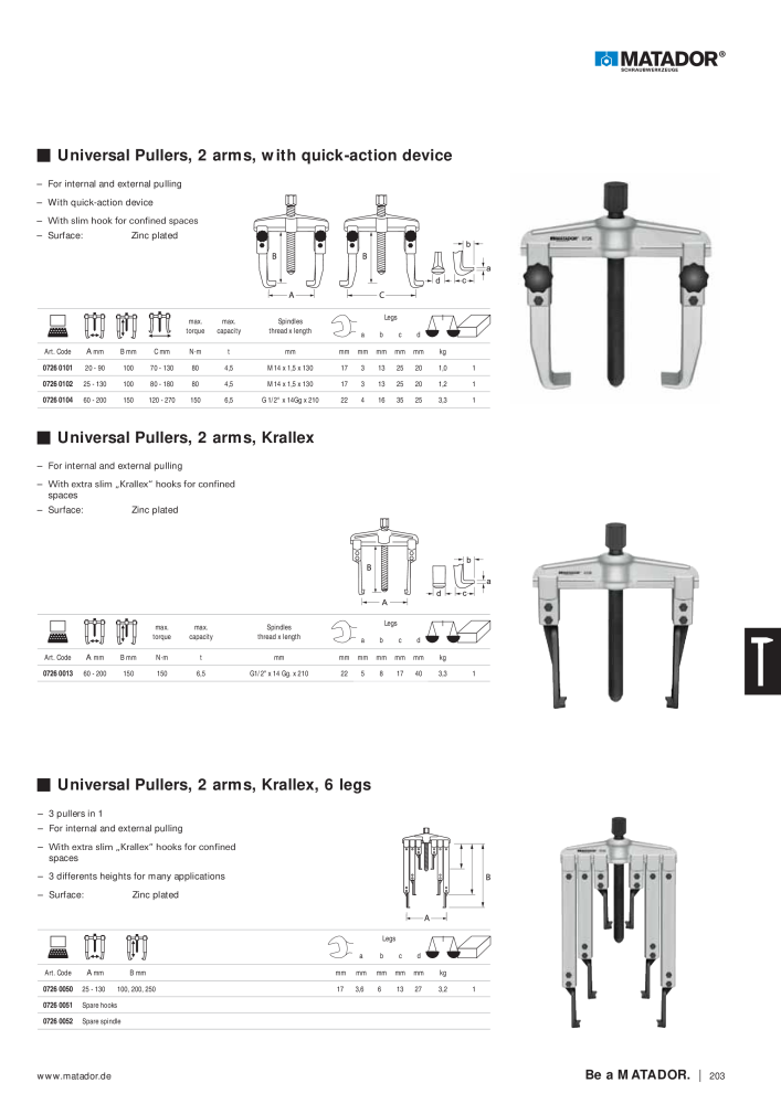 Matador Tool Catalogue NR.: 149 - Pagina 203