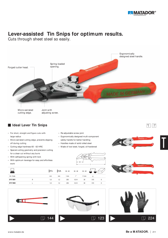 Matador Tool Catalogue NR.: 149 - Pagina 211