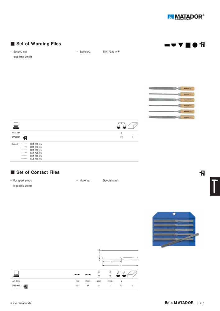 Matador Tool Catalogue NR.: 149 - Pagina 215