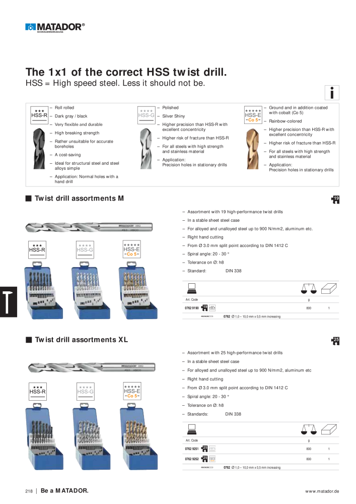 Matador Tool Catalogue NO.: 149 - Page 218