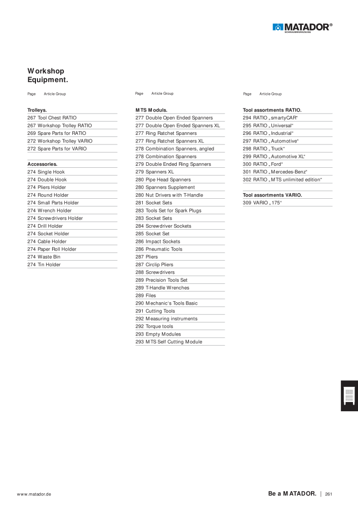 Matador Tool Catalogue NO.: 149 - Page 253