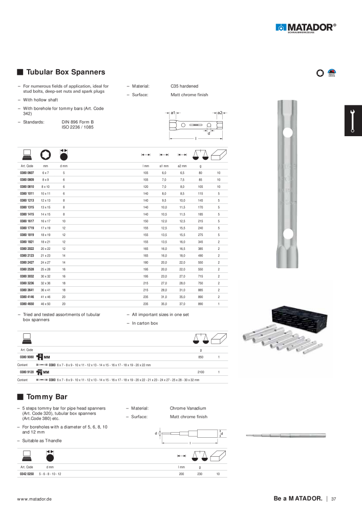 Matador Tool Catalogue NO.: 149 - Page 37