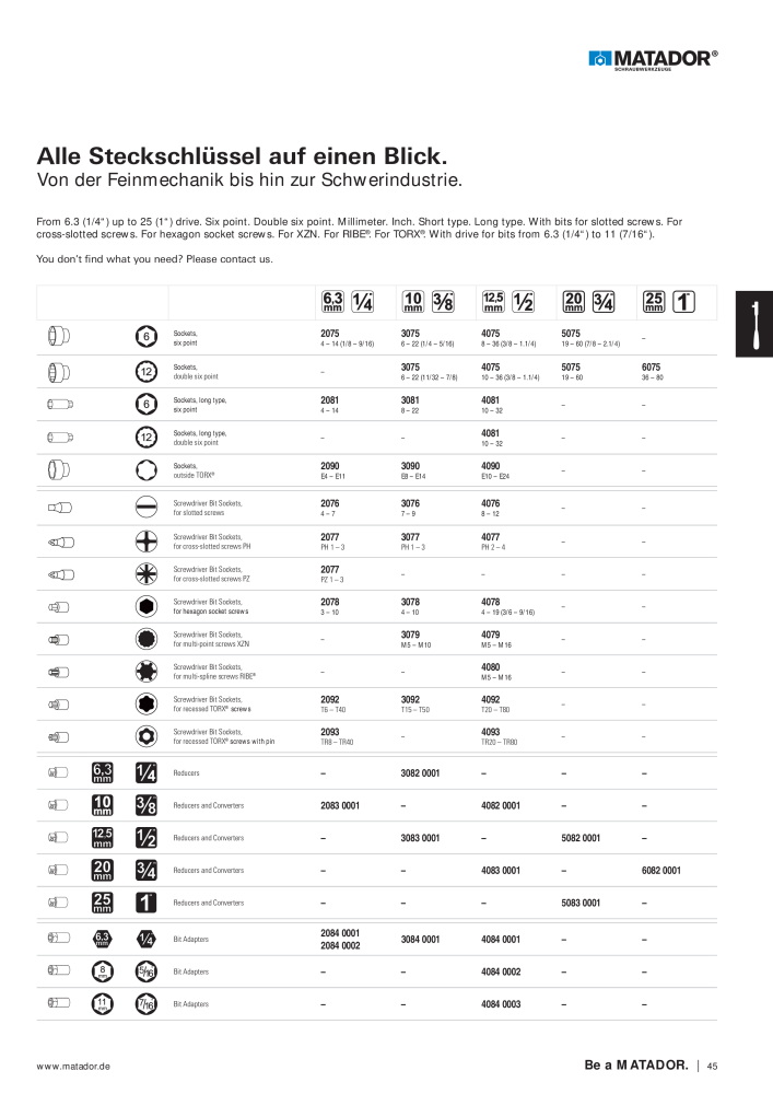 Matador Tool Catalogue NR.: 149 - Pagina 45