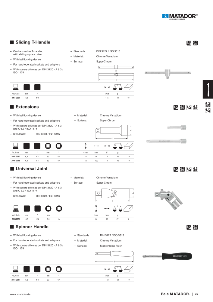 Matador Tool Catalogue NO.: 149 - Page 49