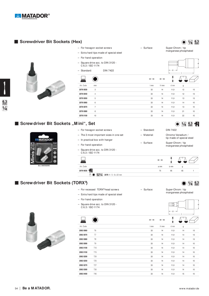 Matador Tool Catalogue NO.: 149 - Page 54