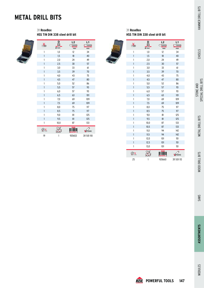 KEIL catalogue quality drilling tools NO.: 1738 - Page 147