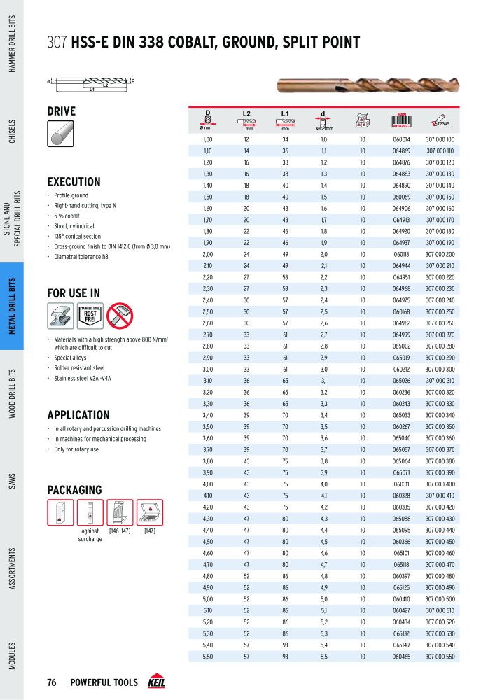 KEIL catalogue quality drilling tools NO.: 1738 - Page 76