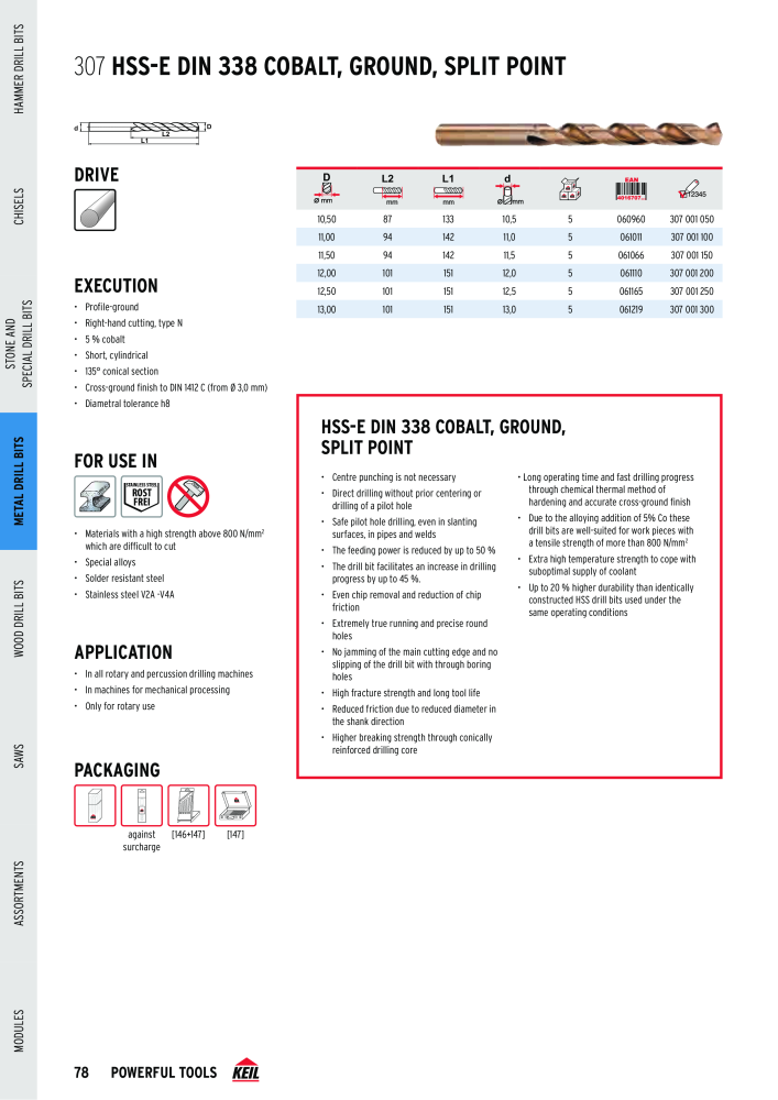 KEIL catalogue quality drilling tools NO.: 1738 - Page 78