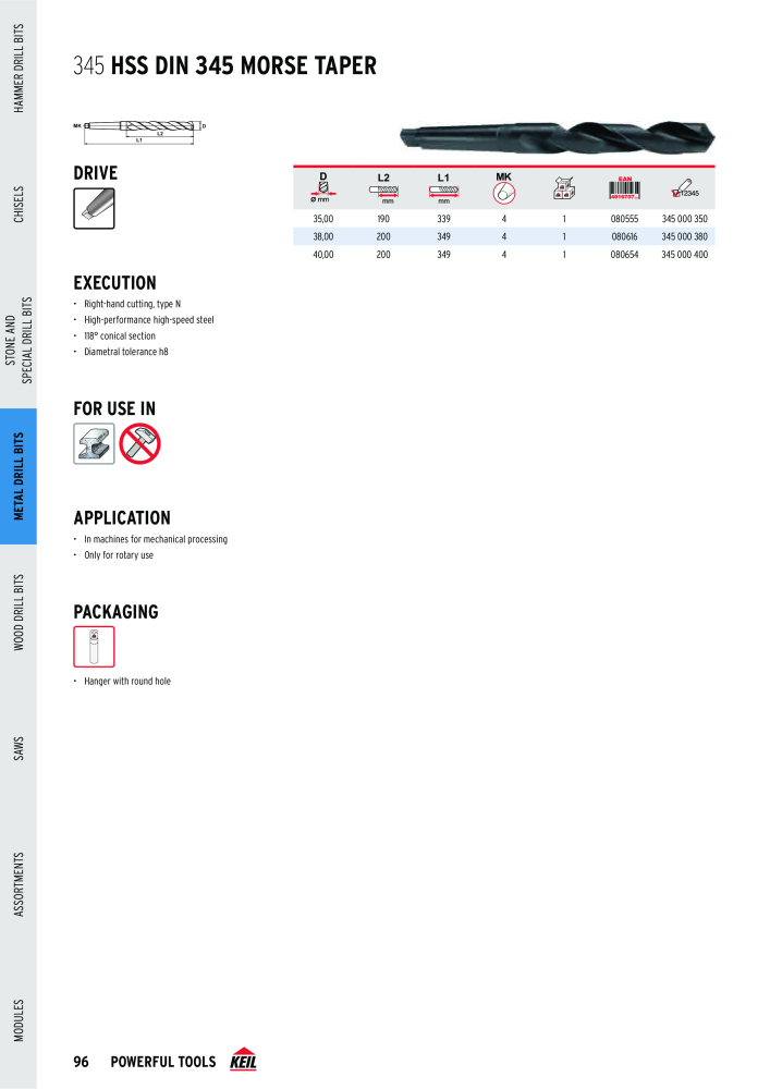 KEIL catalogue quality drilling tools NO.: 1738 - Page 96