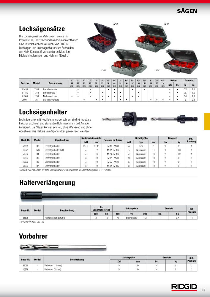 RIDGID Hauptkatalog Hand- und Elektrowerkzeuge NR.: 1750 - Seite 103