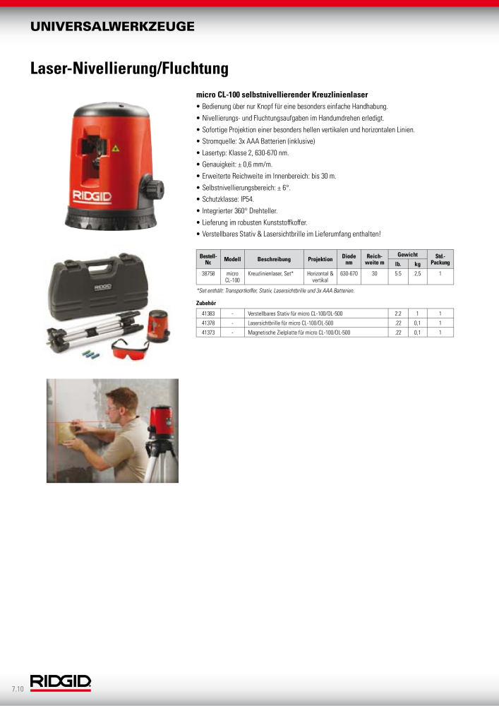 RIDGID Hauptkatalog Hand- und Elektrowerkzeuge NR.: 1750 - Seite 114