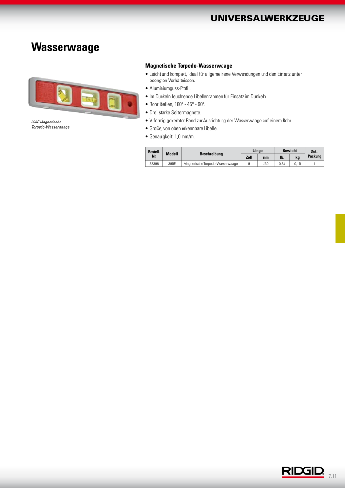 RIDGID Hauptkatalog Hand- und Elektrowerkzeuge NR.: 1750 - Seite 115