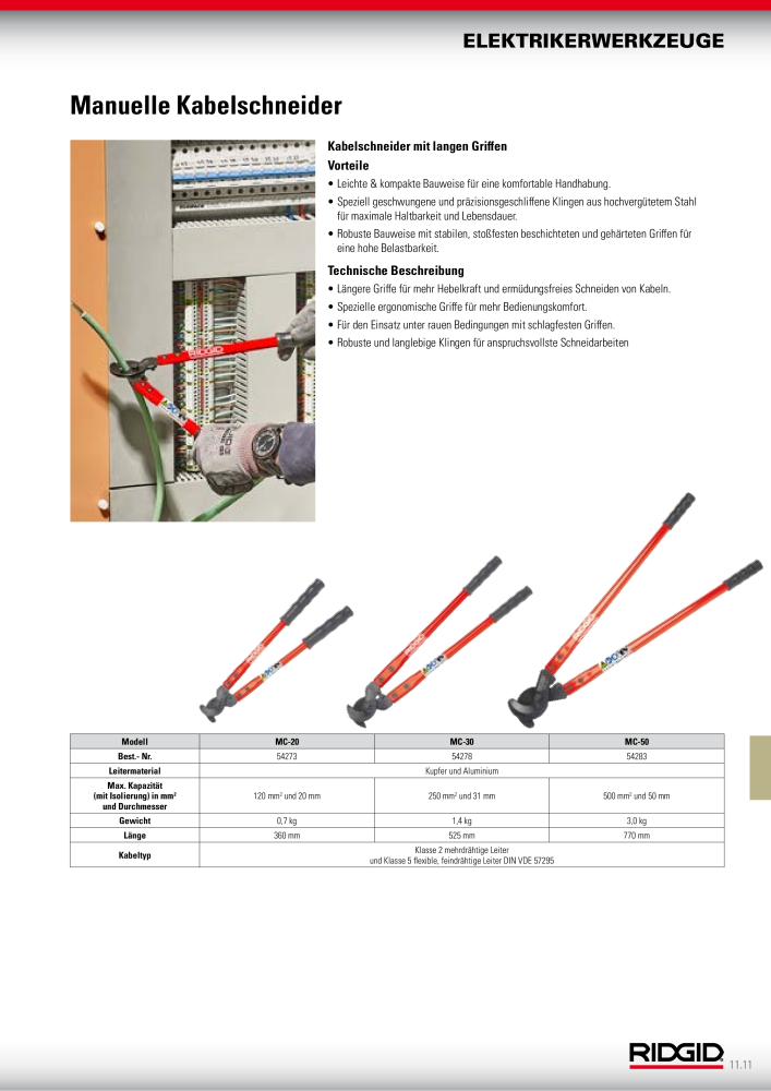 RIDGID Hauptkatalog Hand- und Elektrowerkzeuge NR.: 1750 - Seite 161