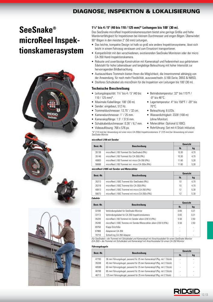 RIDGID Hauptkatalog Hand- und Elektrowerkzeuge NR.: 1750 - Seite 175