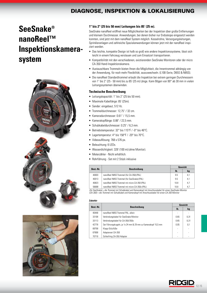 RIDGID Hauptkatalog Hand- und Elektrowerkzeuge NR.: 1750 - Seite 177