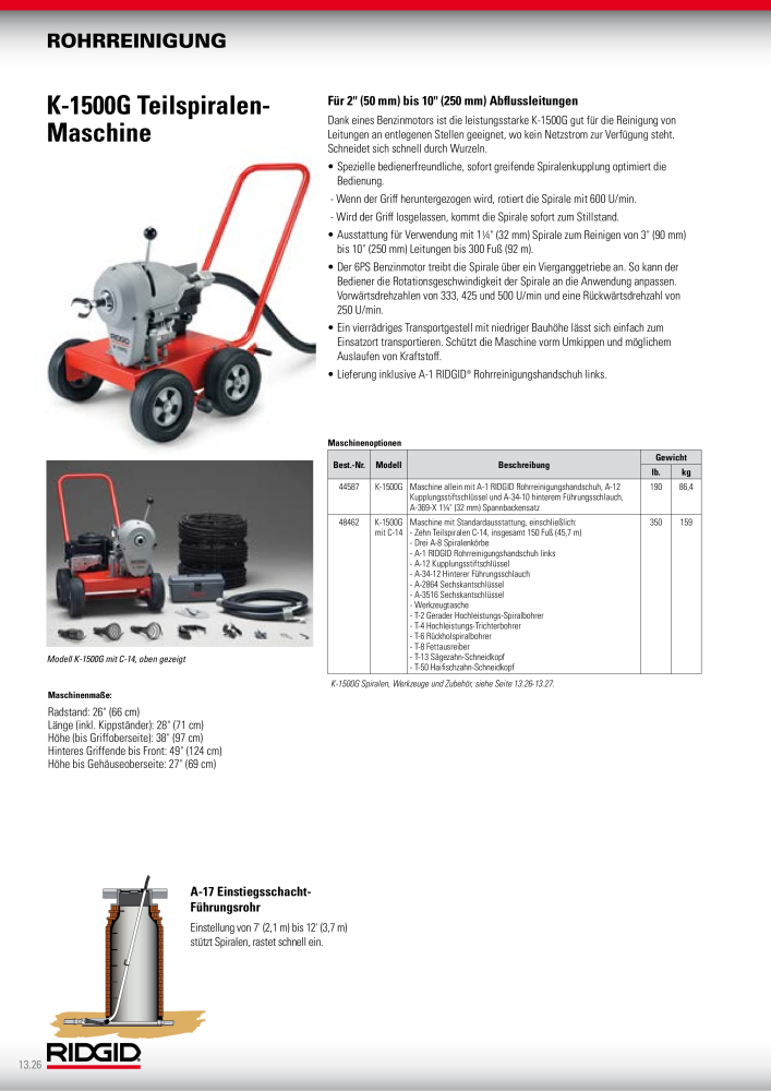 RIDGID Hauptkatalog Hand- und Elektrowerkzeuge NR.: 1750 - Seite 234