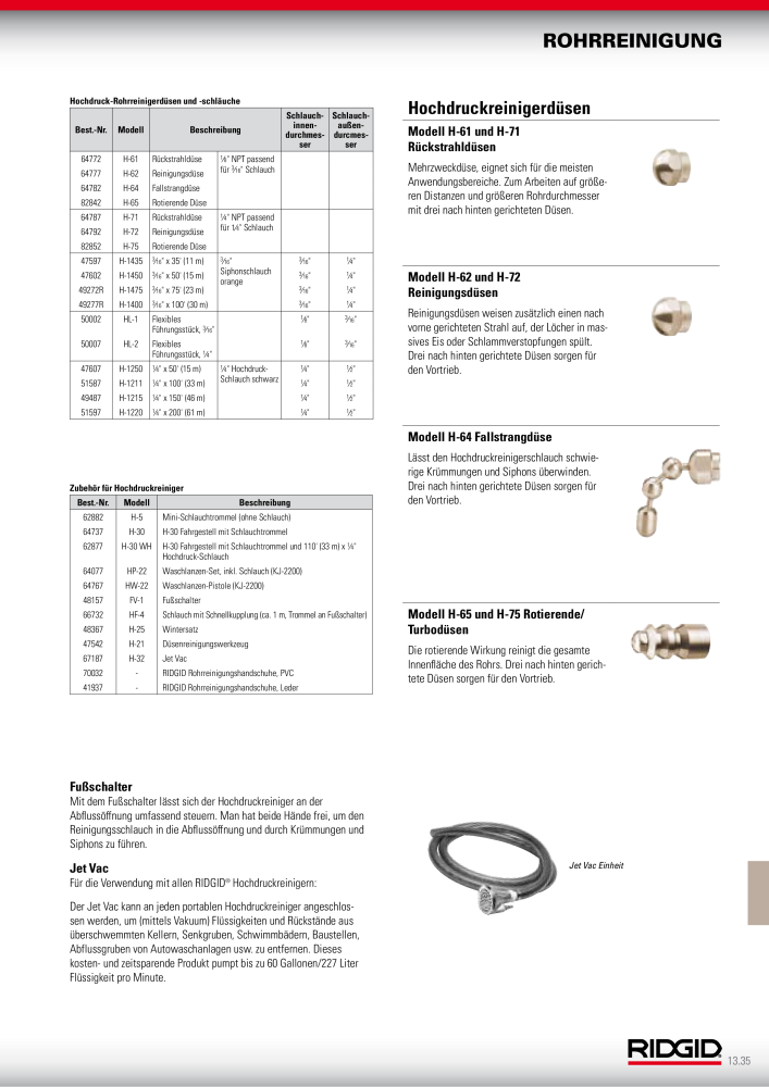 RIDGID Hauptkatalog Hand- und Elektrowerkzeuge NR.: 1750 - Seite 243