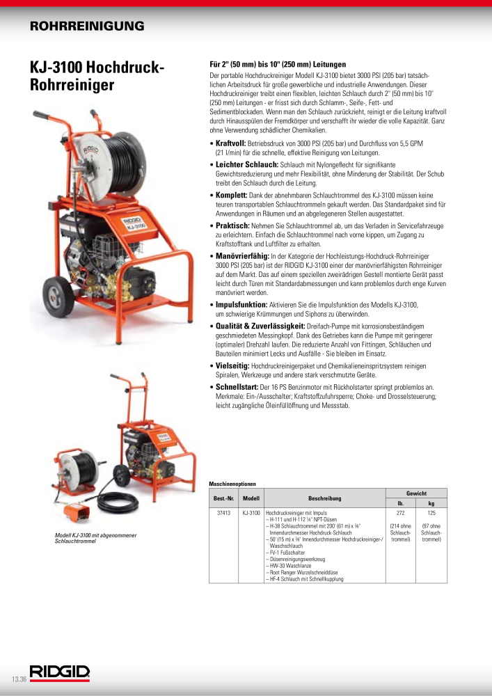 RIDGID Hauptkatalog Hand- und Elektrowerkzeuge NR.: 1750 - Seite 244