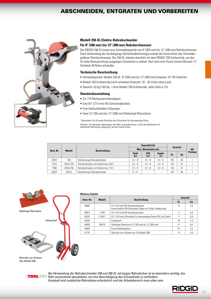 RIDGID Hauptkatalog Hand- und Elektrowerkzeuge NR.: 1750 - Seite 35