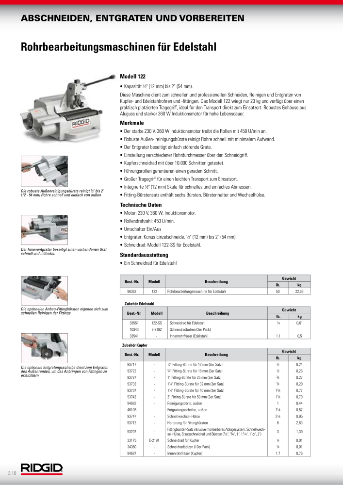 RIDGID Hauptkatalog Hand- und Elektrowerkzeuge NR.: 1750 - Seite 38