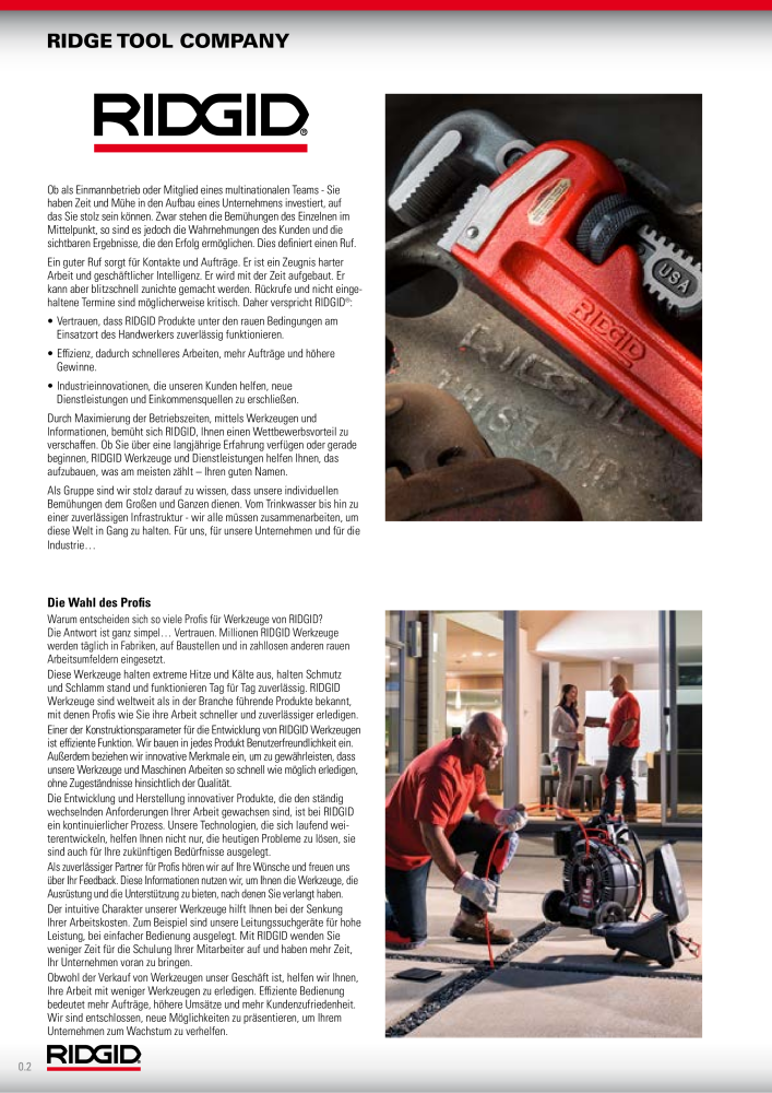 RIDGID Hauptkatalog Hand- und Elektrowerkzeuge NR.: 1750 - Seite 4