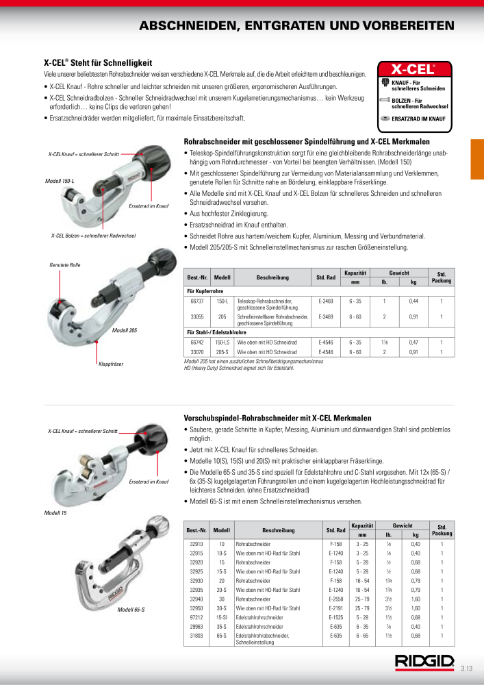 RIDGID Hauptkatalog Hand- und Elektrowerkzeuge NR.: 1750 - Seite 41