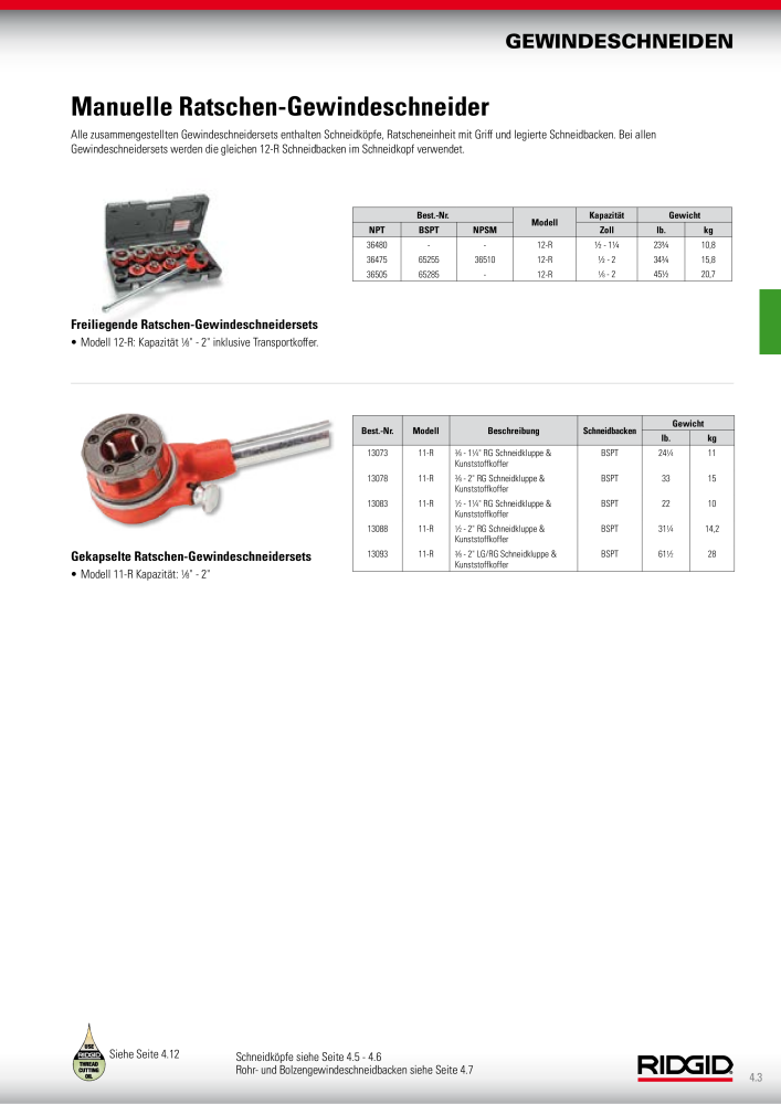 RIDGID Hauptkatalog Hand- und Elektrowerkzeuge NR.: 1750 - Seite 49