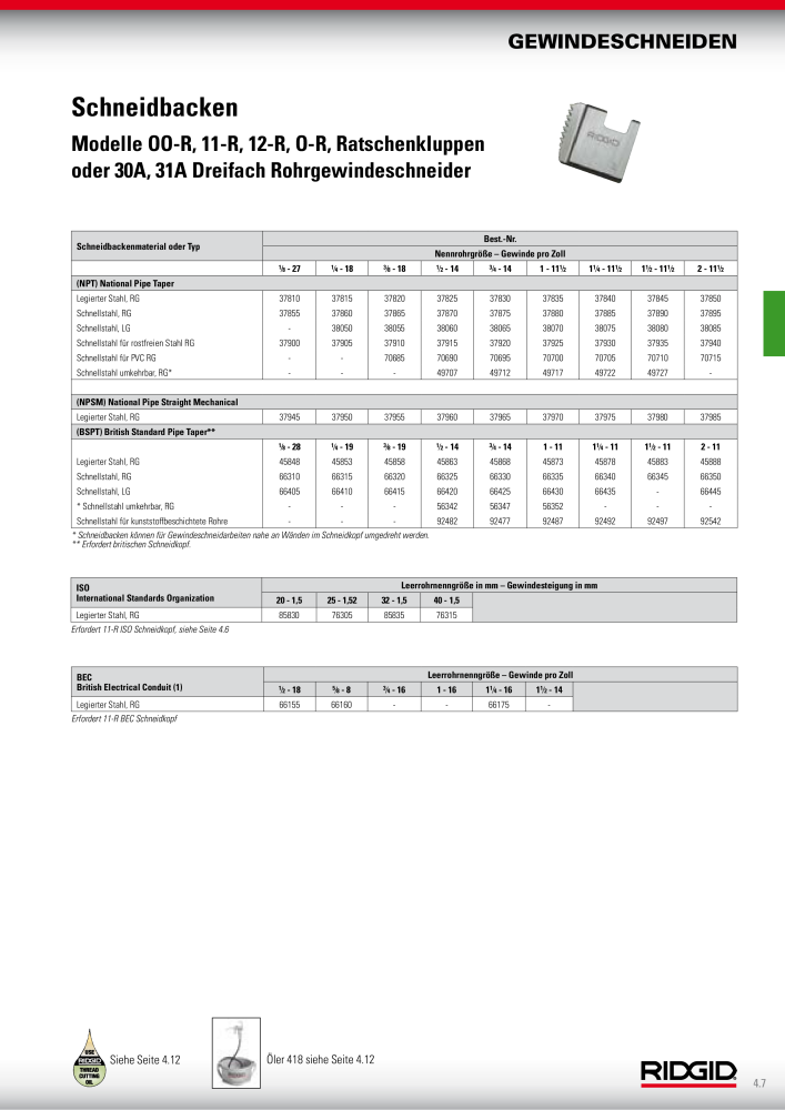 RIDGID Hauptkatalog Hand- und Elektrowerkzeuge NR.: 1750 - Seite 53