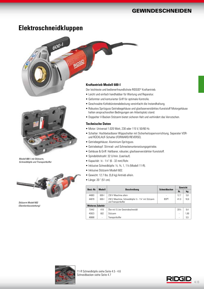 RIDGID Hauptkatalog Hand- und Elektrowerkzeuge NR.: 1750 - Seite 59