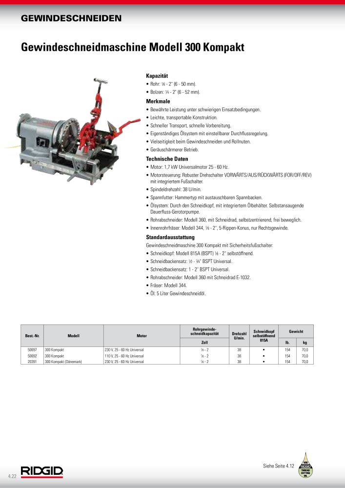 RIDGID Hauptkatalog Hand- und Elektrowerkzeuge NR.: 1750 - Seite 68