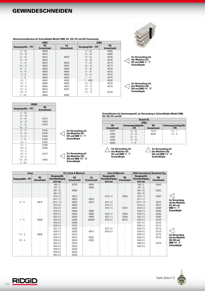 RIDGID Hauptkatalog Hand- und Elektrowerkzeuge NR.: 1750 - Seite 78