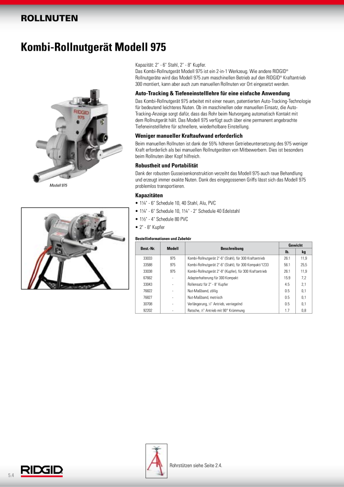 RIDGID Hauptkatalog Hand- und Elektrowerkzeuge NR.: 1750 - Seite 84