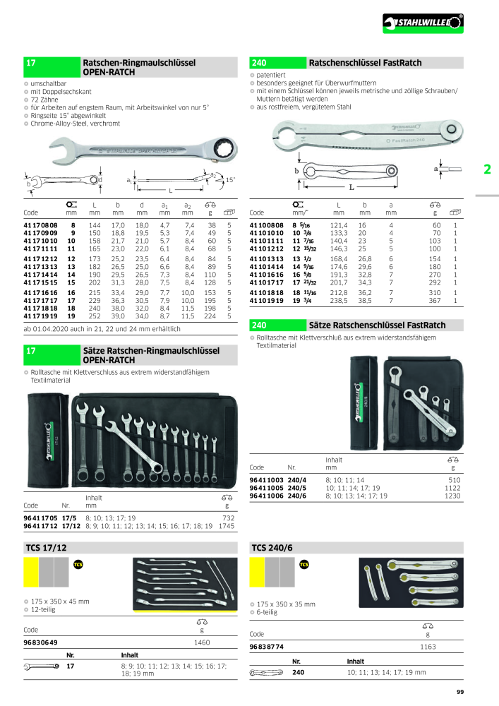 STAHLWILLE Hauptkatalog Handwerkzeuge Nb. : 183 - Page 101