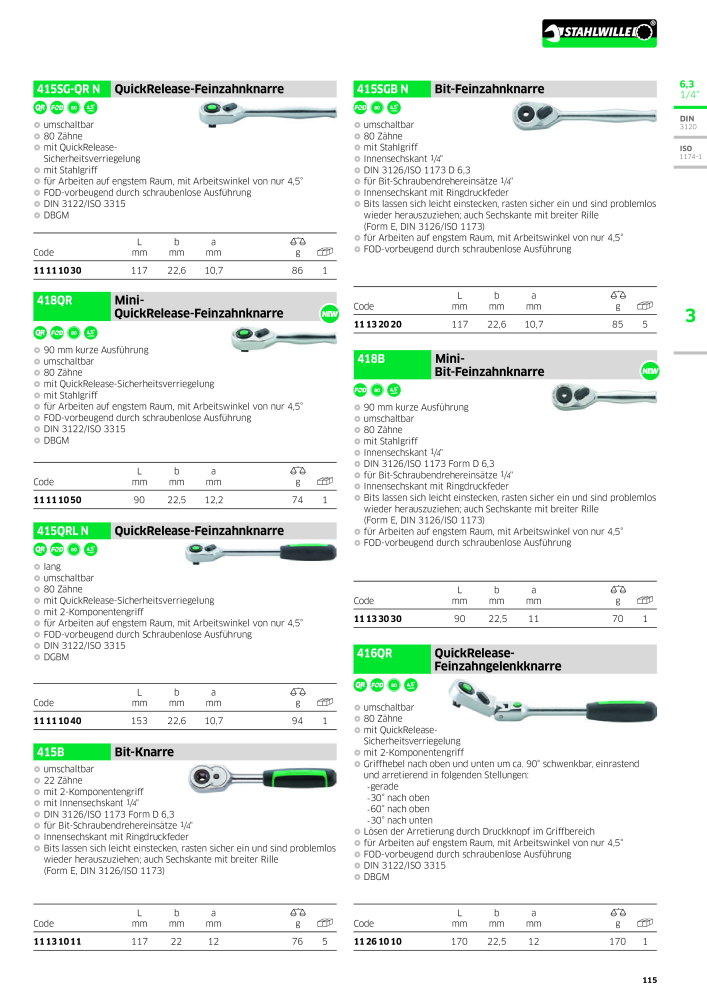 STAHLWILLE Hauptkatalog Handwerkzeuge NR.: 183 - Seite 117