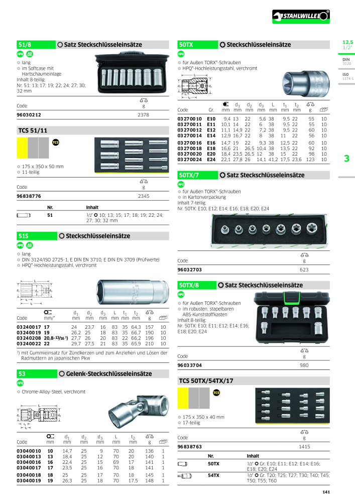 STAHLWILLE Hauptkatalog Handwerkzeuge NR.: 183 - Pagina 143