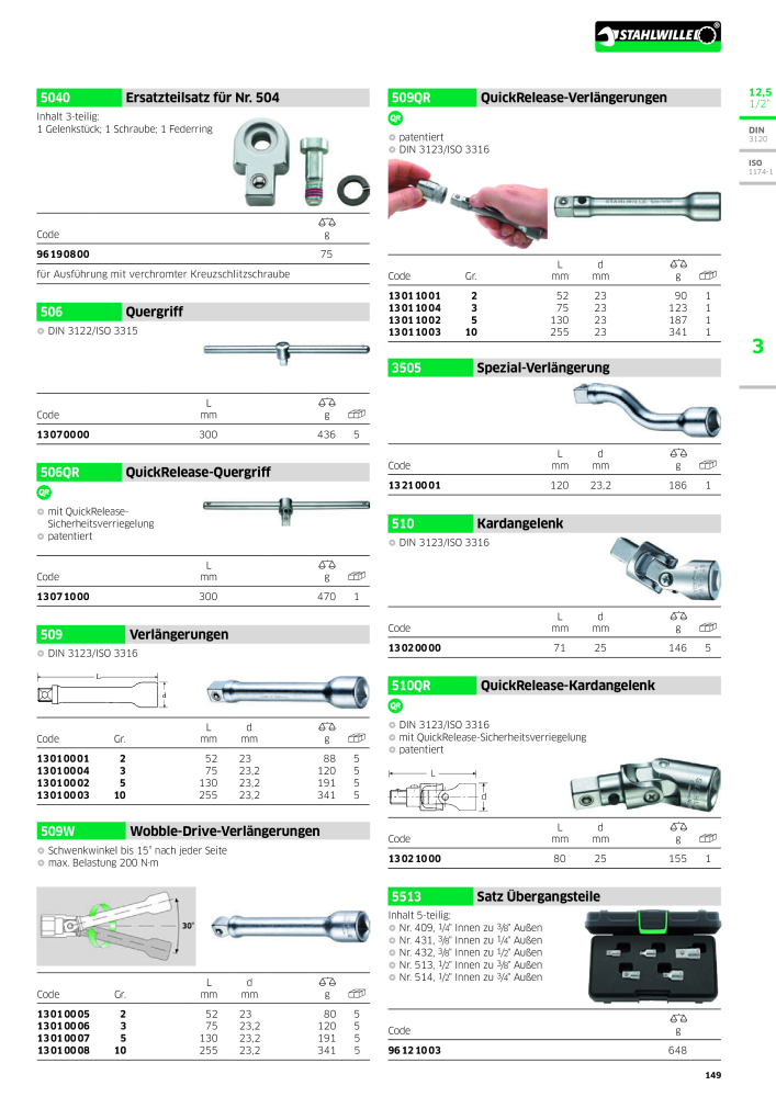 STAHLWILLE Hauptkatalog Handwerkzeuge NR.: 183 - Side 151