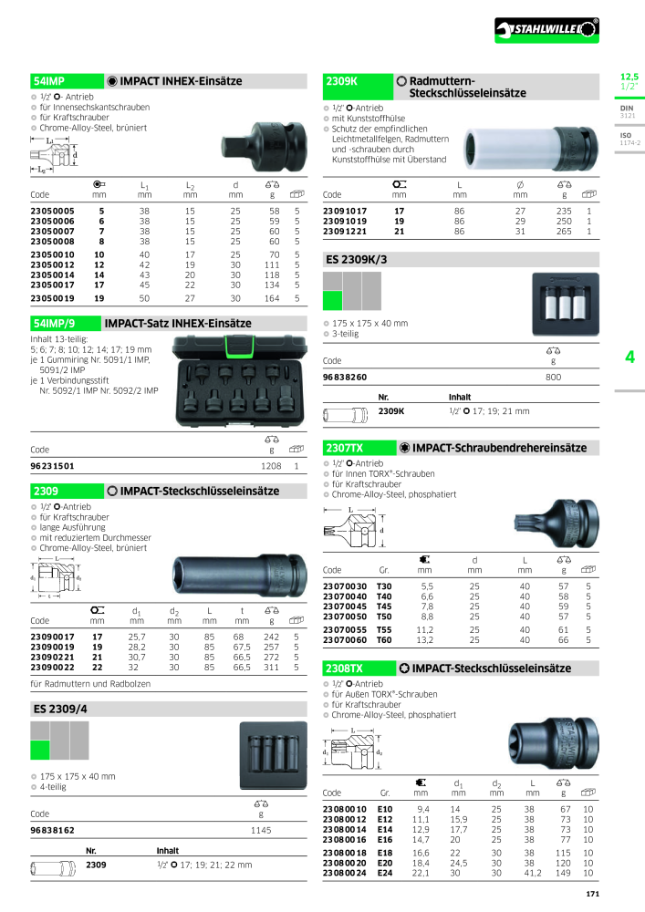 STAHLWILLE Hauptkatalog Handwerkzeuge NR.: 183 - Seite 173