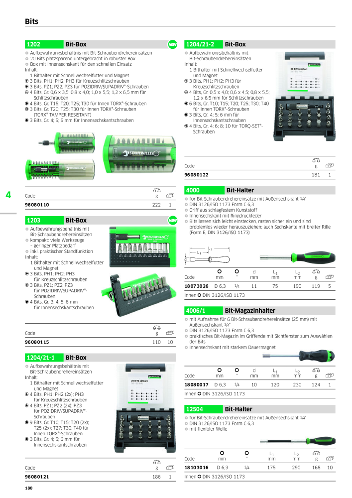 STAHLWILLE Hauptkatalog Handwerkzeuge NR.: 183 - Side 182