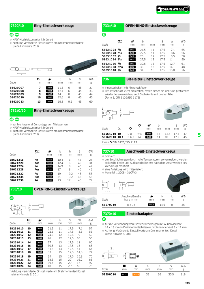 STAHLWILLE Hauptkatalog Handwerkzeuge NR.: 183 - Seite 227