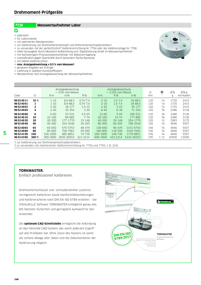 STAHLWILLE Hauptkatalog Handwerkzeuge NO.: 183 - Page 250