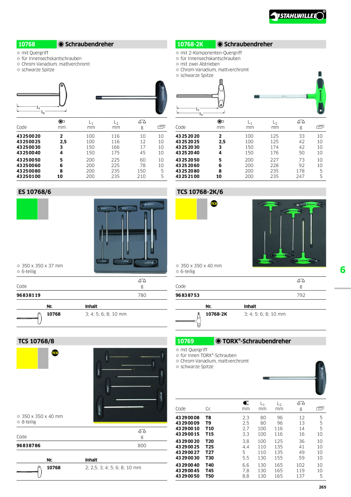 STAHLWILLE Hauptkatalog Handwerkzeuge NR.: 183 - Strona 267