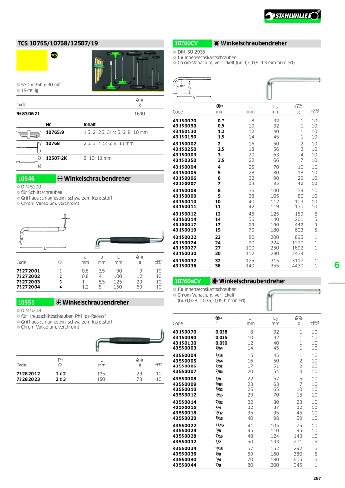 STAHLWILLE Hauptkatalog Handwerkzeuge NR.: 183 - Seite 269