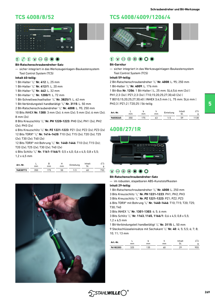 STAHLWILLE Hauptkatalog Handwerkzeuge NR.: 183 - Side 271