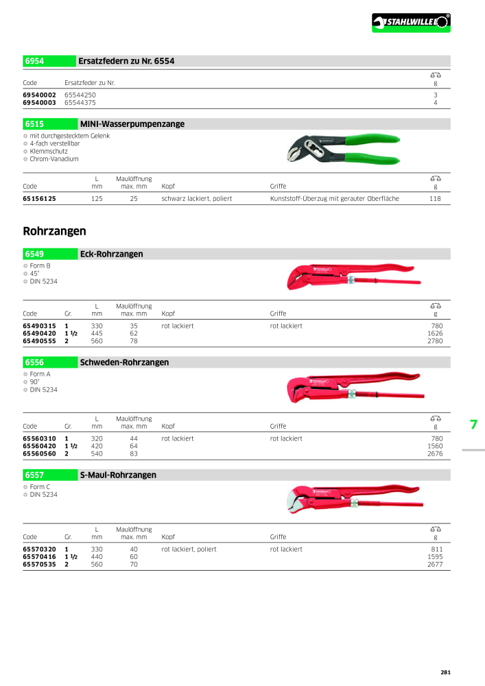 STAHLWILLE Hauptkatalog Handwerkzeuge NR.: 183 - Strona 283