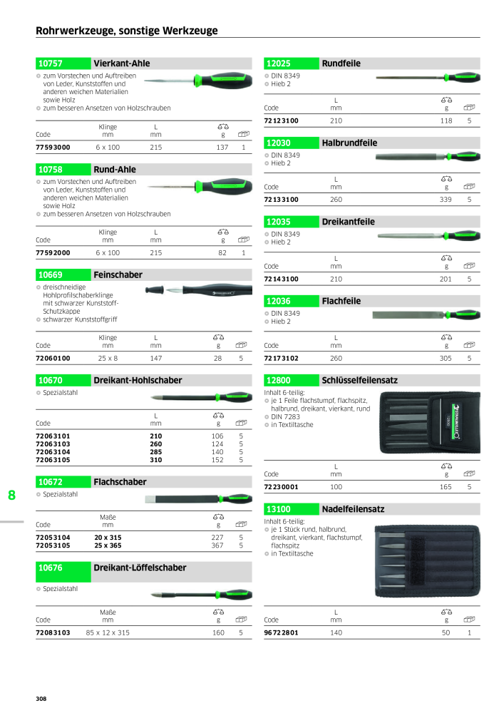 STAHLWILLE Hauptkatalog Handwerkzeuge NEJ.: 183 - Sida 310