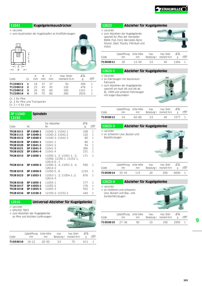 STAHLWILLE Hauptkatalog Handwerkzeuge NEJ.: 183 - Sida 327